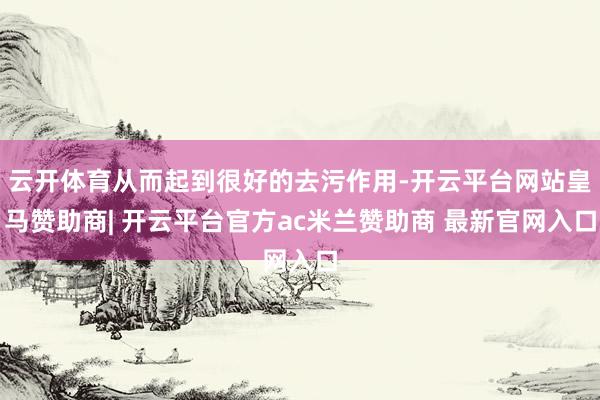 云开体育从而起到很好的去污作用-开云平台网站皇马赞助商| 开云平台官方ac米兰赞助商 最新官网入口