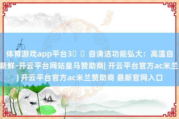 体育游戏app平台3️⃣自清洁功能弘大：高温自洁时间保证里面握久新鲜-开云平台网站皇马赞助商| 开云平台官方ac米兰赞助商 最新官网入口