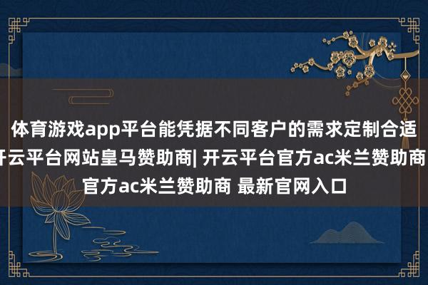 体育游戏app平台能凭据不同客户的需求定制合适的换热缔造-开云平台网站皇马赞助商| 开云平台官方ac米兰赞助商 最新官网入口